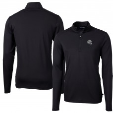 Кофта на короткой молнии Las Vegas Raiders Cutter & Buck Helmet Virtue Eco Pique Recycled - Black