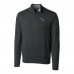 Minnesota Vikings Cutter & Buck Helmet Lakemont Tri-Blend Quarter-Zip Pullover Sweater - Charcoal