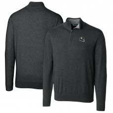 Pittsburgh Steelers Cutter & Buck Charcoal Helmet Lakemont Tri-Blend Quarter-Zip Pullover Sweater
