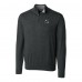 Pittsburgh Steelers Cutter & Buck Charcoal Helmet Lakemont Tri-Blend Quarter-Zip Pullover Sweater