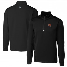 Кофта с длинным рукавом на короткой молнии Cincinnati Bengals Cutter & Buck Helmet Traverse Stretch- Black