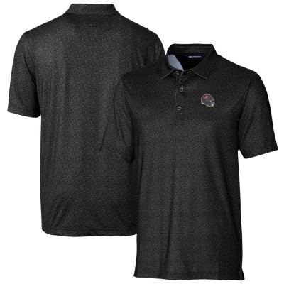 Поло Tampa Bay Buccaneers Cutter & Buck Helmet Micro Floral Print Stretch - Black