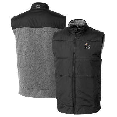 Жилетка Jacksonville Jaguars Cutter & Buck Helmet Stealth Hybrid Quilted Windbreaker - Black