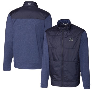 Ветровка на молнии Tennessee Titans Cutter & Buck Helmet Stealth Hybrid Quilted - Navy