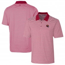 Поло Washington Commanders Cutter & Buck Helmet Forge Tonal Stripe Stretch - Burgundy