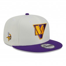 Бейсболка Minnesota Vikings New Era Cream/Purple City Originals 9FIFTY Snapback