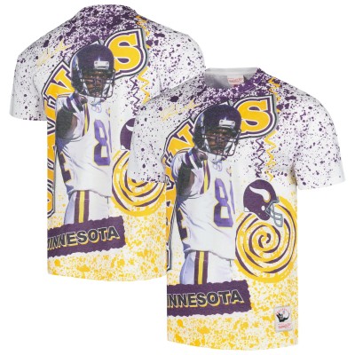 Футболка Randy Moss Minnesota Vikings Mitchell & Ness Retired Player Name & Number Burst - White