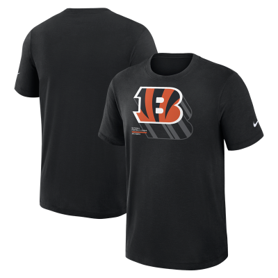 Футболка Cincinnati Bengals Nike Black Left End Run Slub