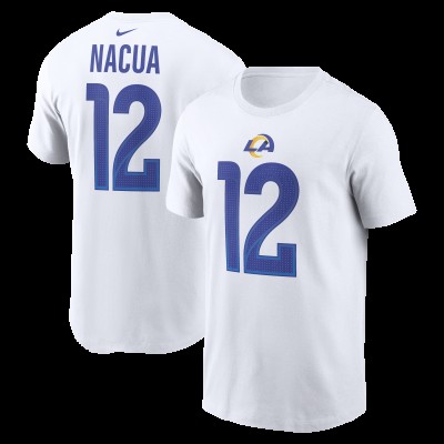 Los Angeles Rams Puka Nacua Nike White Player Name & Number T-Shirt