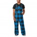 Carolina Panthers FOCO Big Logo Plaid Overalls - Blue