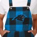 Carolina Panthers FOCO Big Logo Plaid Overalls - Blue