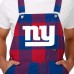 New York Giants FOCO Big Logo Plaid Overalls - Royal