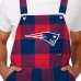 New England Patriots FOCO Big Logo Plaid Overalls - Navy