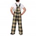New Orleans Saints FOCO Big Logo Plaid Overalls - Black