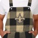 New Orleans Saints FOCO Big Logo Plaid Overalls - Black