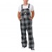 Las Vegas Raiders FOCO Big Logo Plaid Overalls - Black