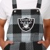Las Vegas Raiders FOCO Big Logo Plaid Overalls - Black