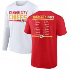 Футболка с длинным рукавом Kansas City Chiefs Two-Pack 2023 Schedule - Red/White