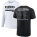 Футболка с длинным рукавом Las Vegas Raiders Two-Pack 2023 Schedule - Black/White