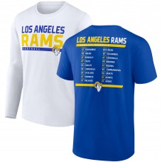 Две футболки Los Angeles Rams Two-Pack 2023 Schedule - Royal/White Две футболки Los Angeles Rams Two-Pack 2023 Schedule - Royal/White