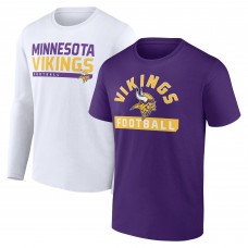 Футболка Minnesota Vikings Two-Pack 2023 Schedule Combo Set - Purple/White