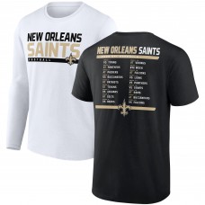 Две футболки New Orleans Saints Two-Pack 2023 Schedule - Black/White