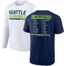 Seattle Seahawks Fanatics College Navy/White Two-Pack 2023 Schedule T-Shirt Combo Set