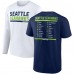 Seattle Seahawks Fanatics College Navy/White Two-Pack 2023 Schedule T-Shirt Combo Set