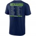 Seattle Seahawks Fanatics College Navy/White Two-Pack 2023 Schedule T-Shirt Combo Set