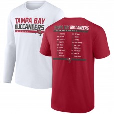 Футболка с длинным рукавом Tampa Bay Buccaneers Two-Pack 2023 Schedule - Red/White