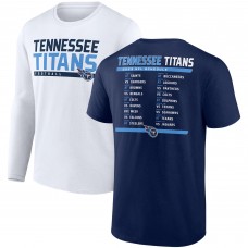 Две футболки Tennessee Titans Two-Pack 2023 Schedule - Navy/White