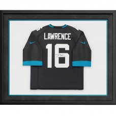 Trevor Lawrence Jacksonville Jaguars Autographed Fanatics Authentic Deluxe Framed Black Nike Elite Jersey