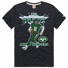 Футболка Aaron Rodgers New York Jets Homage Blitz Graphic - Charcoal