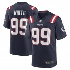 Игровая джерси Keion White New England Patriots Nike 2023 NFL Draft Pick - Navy