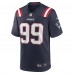 Игровая джерси Keion White New England Patriots Nike 2023 NFL Draft Pick - Navy