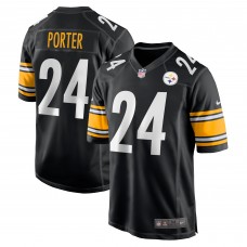 Игровая джерси Joey Porter Jr. Pittsburgh Steelers Nike 2023 NFL Draft Pick Game - Black