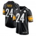 Игровая джерси Joey Porter Jr. Pittsburgh Steelers Nike 2023 NFL Draft Pick Game - Black