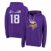 Толстовка Justin Jefferson Minnesota Vikings Majestic Threads Name & Number Tri-Blend - Purple