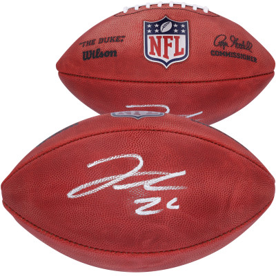 Мяч американского футбола NFL Jahmyr Gibbs Detroit Lions Authentic 2023 NFL Draft First Round Pick Autographed Duke