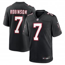 Игровая джерси Bijan Robinson Atlanta Falcons Nike 2023 NFL Draft First Round Pick Throwback Game - Black