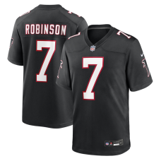 Джерси Atlanta Falcons Bijan Robinson Nike Black Throwback Game Джерси Atlanta Falcons Bijan Robinson Nike Black Throwback Game