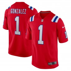 Игровая джерси Christian Gonzalez New England Patriots Nike 2023 NFL Draft First Round Pick Alternate - Red