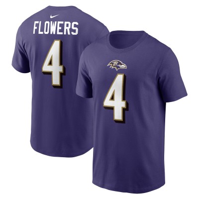 Футболка Zay Flowers Baltimore Ravens Nike  Player Name & Number - Purple