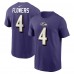 Футболка Zay Flowers Baltimore Ravens Nike  Player Name & Number - Purple
