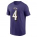 Футболка Zay Flowers Baltimore Ravens Nike  Player Name & Number - Purple