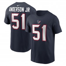 Футболка с номером Will Anderson Jr. Houston Texans Nike 2023 NFL Draft First Round Pick - Navy