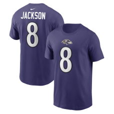Футболка Baltimore Ravens Lamar Jackson Nike Purple Name & Number Футболка Baltimore Ravens Lamar Jackson Nike Purple Name & Number