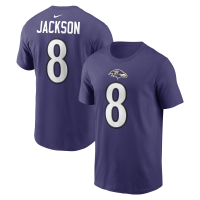 Футболка Baltimore Ravens Lamar Jackson Nike Purple Name & Number