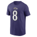 Футболка Baltimore Ravens Lamar Jackson Nike Purple Name & Number