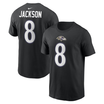 Футболка Baltimore Ravens Lamar Jackson Nike Black Name & Number